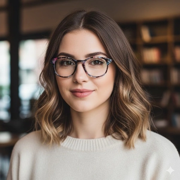 Round Shape Designer Zero Power Plain Glass for Women to protect eyes from dust, Insects etc.,