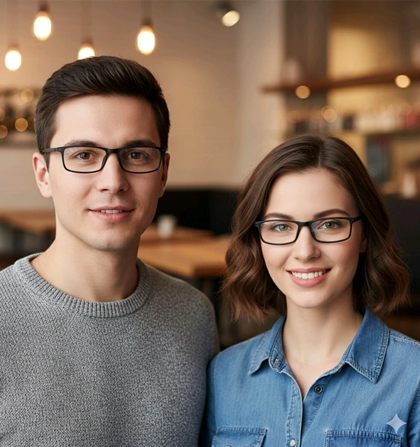 TR90 Frame light weight rectangular design Reading glasses for men and women - +1.00