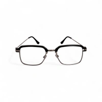 Day & Night use Square Design Silver Colour Metal Frame Computer cum Sunglass for Men