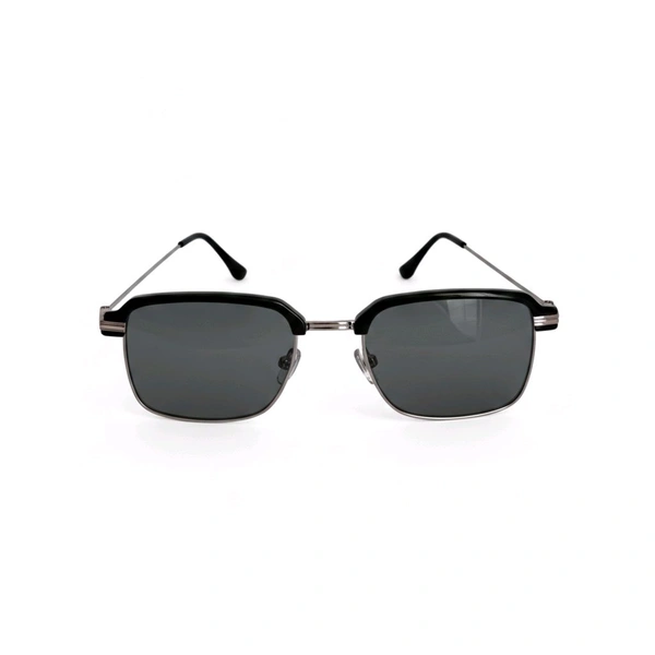 Day & Night use Square Design Silver Colour Metal Frame Computer cum Sunglass for Men