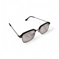 Day & Night use Square Design Silver Colour Metal Frame Computer cum Sunglass for Men