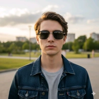 Day & Night use Square Design Silver Colour Metal Frame Computer cum Sunglass for Men