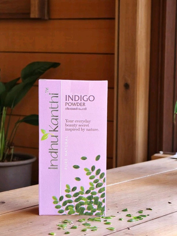 Indigo Powder (HAIRCARE) KEY BENEFITS
* Helps prevent premature greying and maintains natural hair color
* Soothes scalp irritation and helps reduce dandruff and itching.
* Acts as a natural conditioner, making hair soft, shiny, and manageable.
* Improves Scalp Health
* Indigo powder naturally dyes hair a deep black or dark brown when used with henna