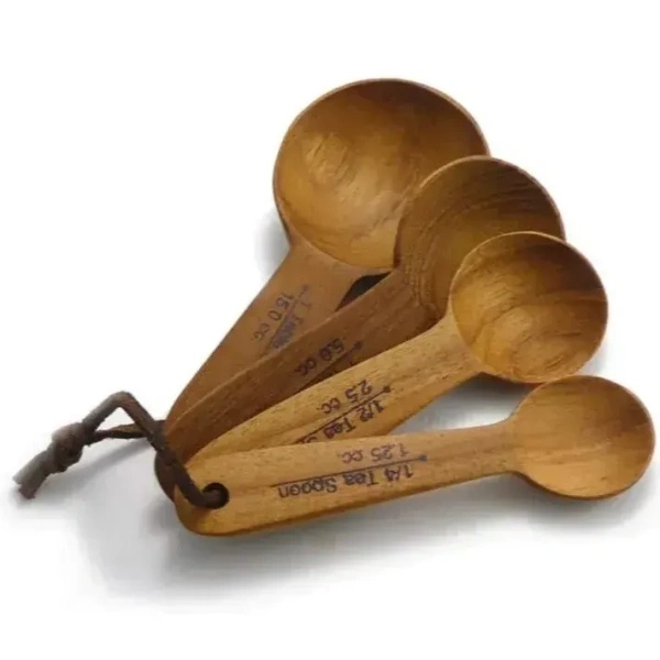 Wooden Measuring Spoon Set Teak Wood