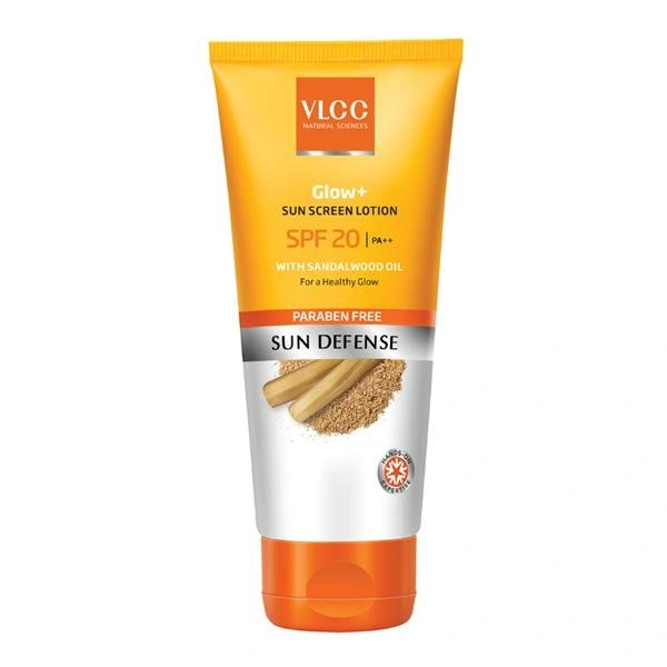 VLCC GLOW+ SUNSCREEN SPF 20 PA++ WITH SANDALWOOD OIL LOTION 100ML - 100GM