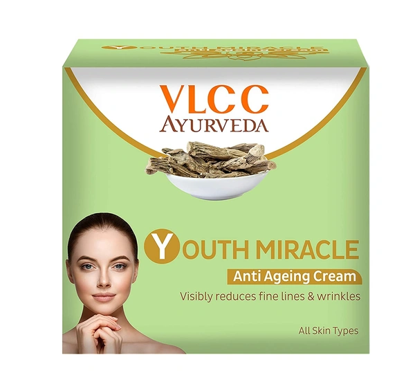 VLCC Ayurveda Youth Miracle Anti Ageing Cream, 50g - 50GM