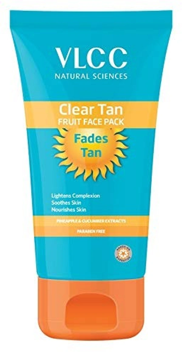 VLCC Clear Tan Fruits Face Pack with Cucumber Extract, 100g