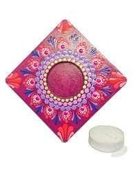 Single Tea Light Holder - Red