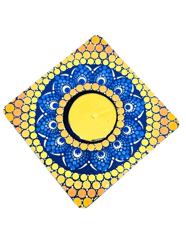 Single Tea Light Holder - Blue