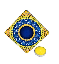 Single Tea Light Holder - Blue