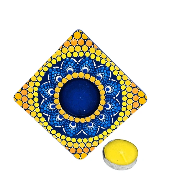 Single Tea Light Holder - Blue