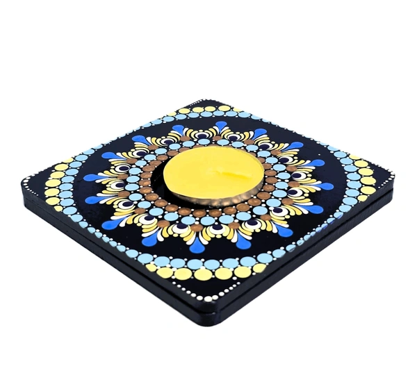 Single Tea Light Holder - Blue