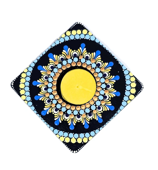 Single Tea Light Holder - Blue