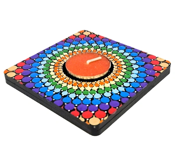 Single Tea Light Holder - Black