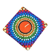 Single Tea Light Holder - Black