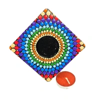 Single Tea Light Holder - Black