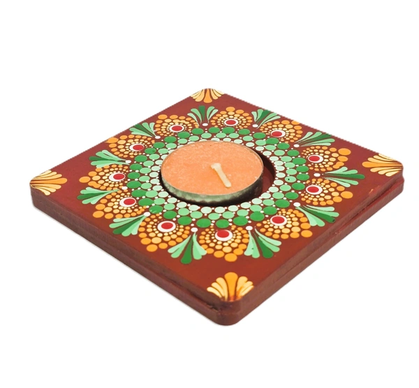 Single Tea Light Holder - Red