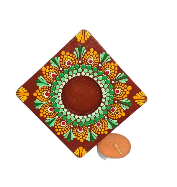 Single Tea Light Holder - Red