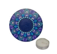 Single Tea Light Holder - Blue