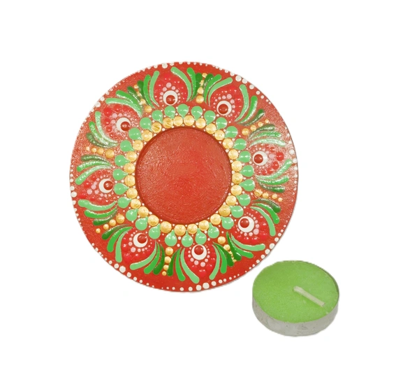 Single Tea Light Holder - Red