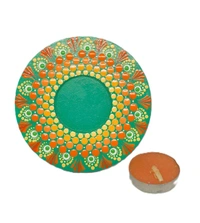 Single Tea Light Holder - Green