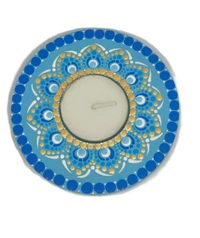 Single Tea Light Holder - Cyan Aqua