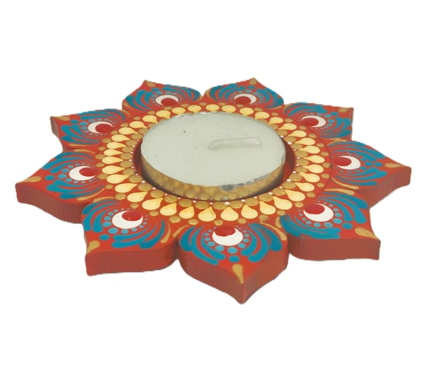 Single Tea Light Holder - Red