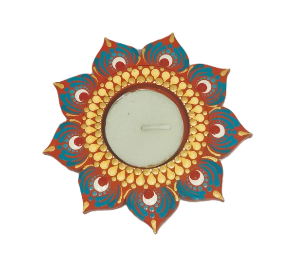 Single Tea Light Holder - Red