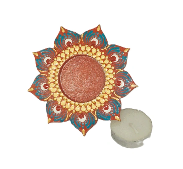 Single Tea Light Holder - Red