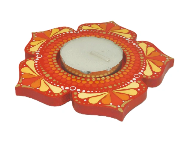 Single Tea Light Holder - Red