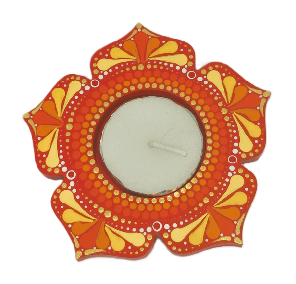 Single Tea Light Holder - Red