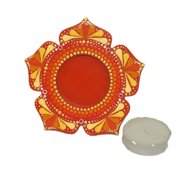 Single Tea Light Holder - Red