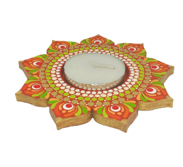 Single Tea Light Holder - Red