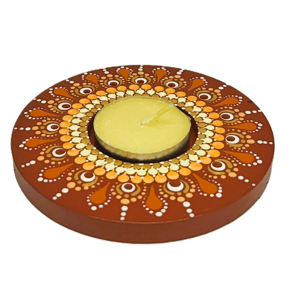 Single Tea Light Holder - Red