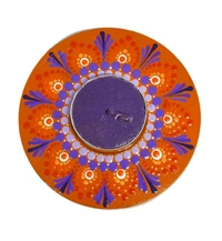 Single Tea Light Holder - Web Orange