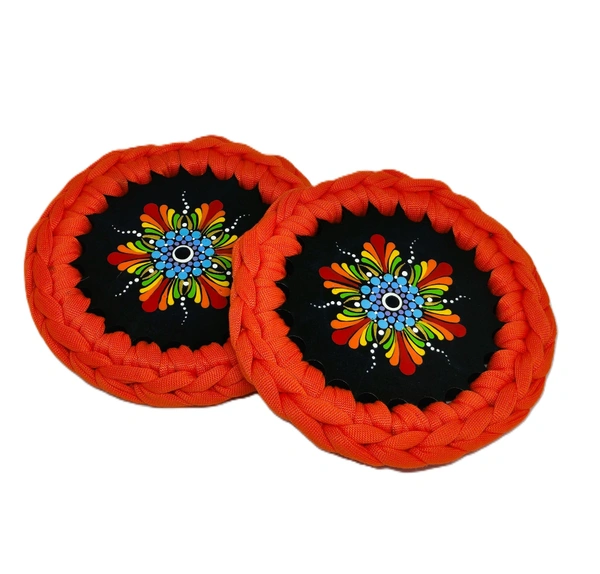 Coaster sets - Crochet  - Black Midnight Inkwells