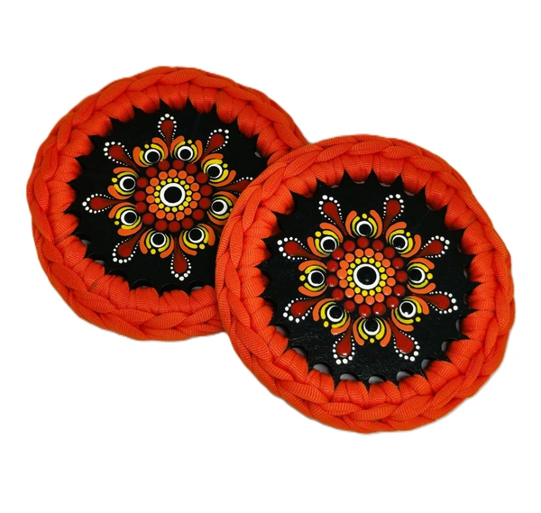 Coaster sets - Crochet  - Black Midnight Inkwells