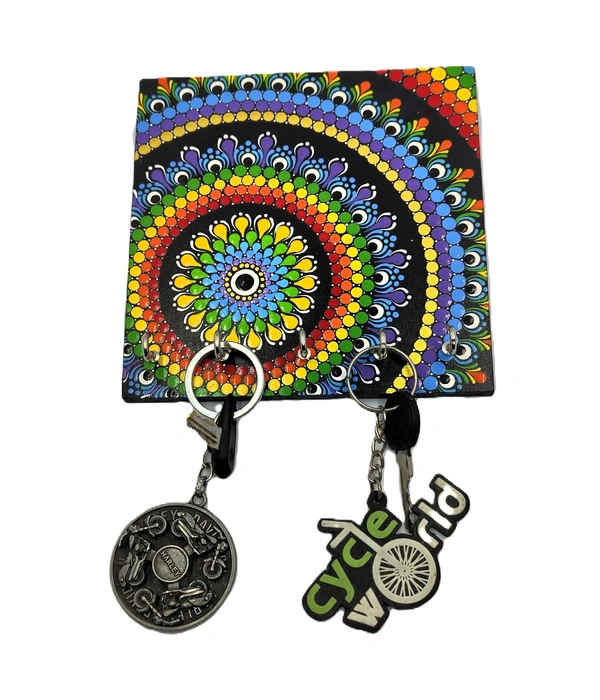 Key Hanger - Vibgyor colors - Black Base