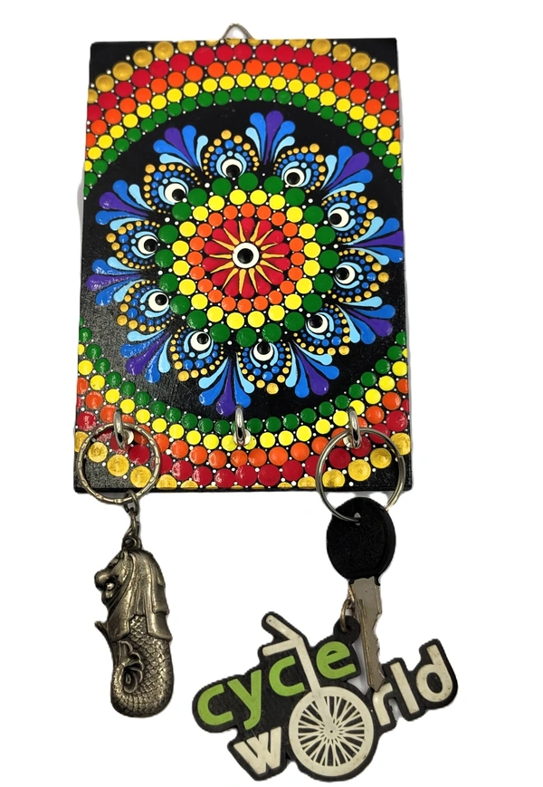 Key Hanger - Vibgyor colors - Black Base