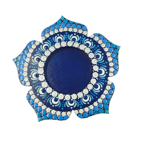 Single Tea Light Holder - Blue