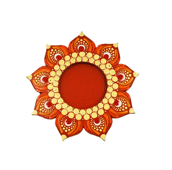 Single Tea Light Holder - Red