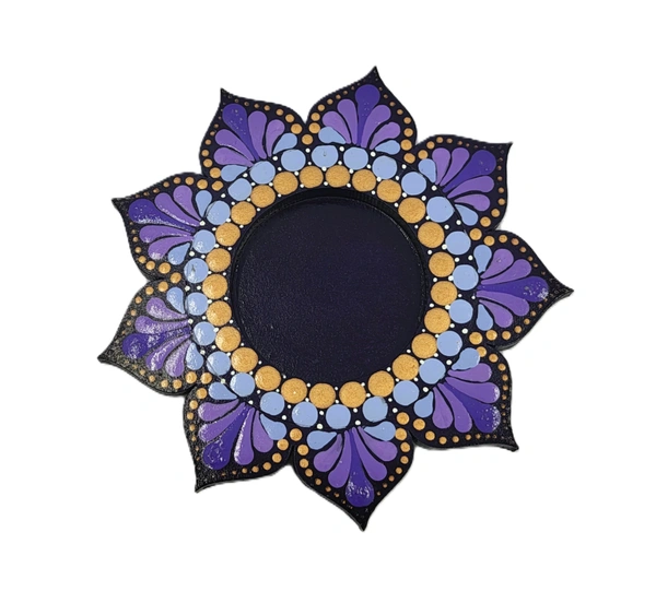 Single Tea Light Holder - Purple