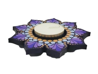 Single Tea Light Holder - Purple