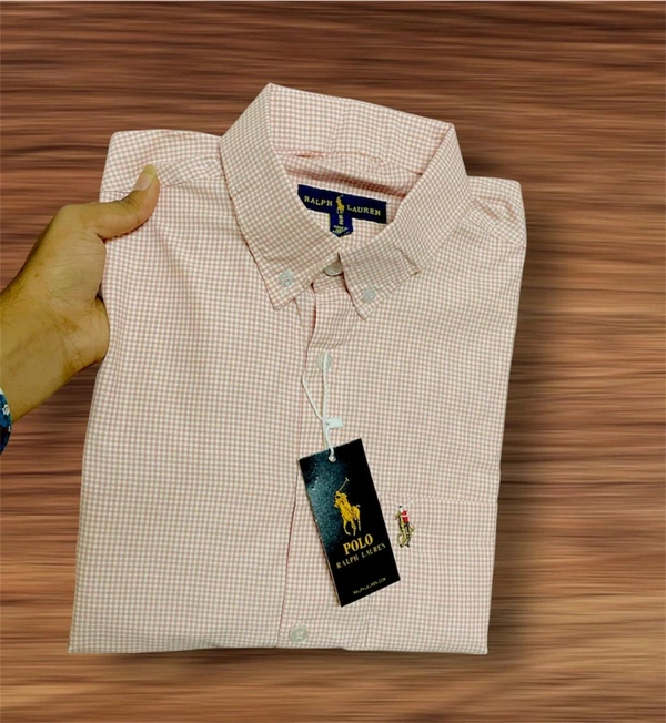 The Caba RL POLO Shirt Regular fit Gingham Checkd Formal Shirt - L-40