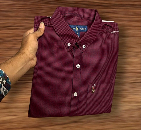 The Caba RL POLO Shirt Regular fit Marron Checkd Formal Shirt - XXL-44