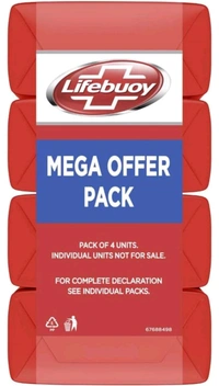 Lifebuoy Soaps 100% stronger  Germ Protection (Pack Of 4) - 4×125g