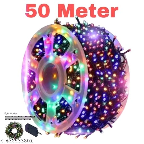 Decorative 50 Metre String Led Lights With 7 Colour Changing Modes,dewali, Dussara, Festival Lights