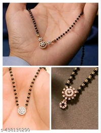 Attractive Actress New Arrival Design Traditional Allure Fancy Traditional Stylish Gold Plated Mangalasutra For Women(buy 1 Get 3)