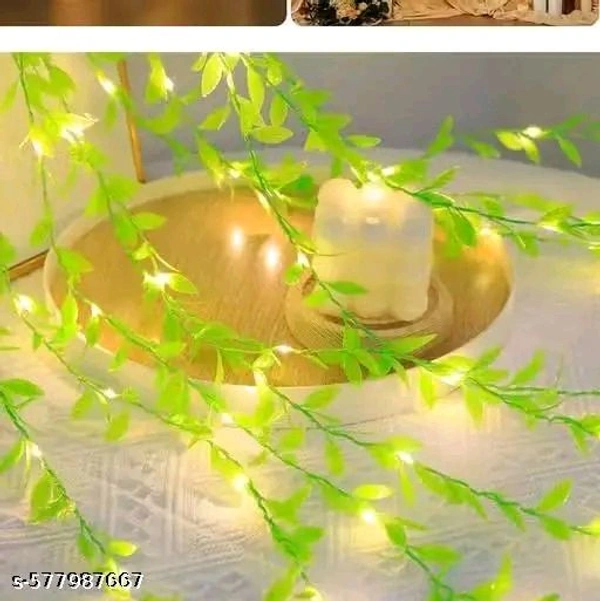 Artificial Leaf Curtain Led String Light 200 Leds,,8 Modes Festival Decoration Lights