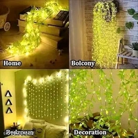 Artificial Leaf Curtain Led String Light 200 Leds,,8 Modes Festival Decoration Lights